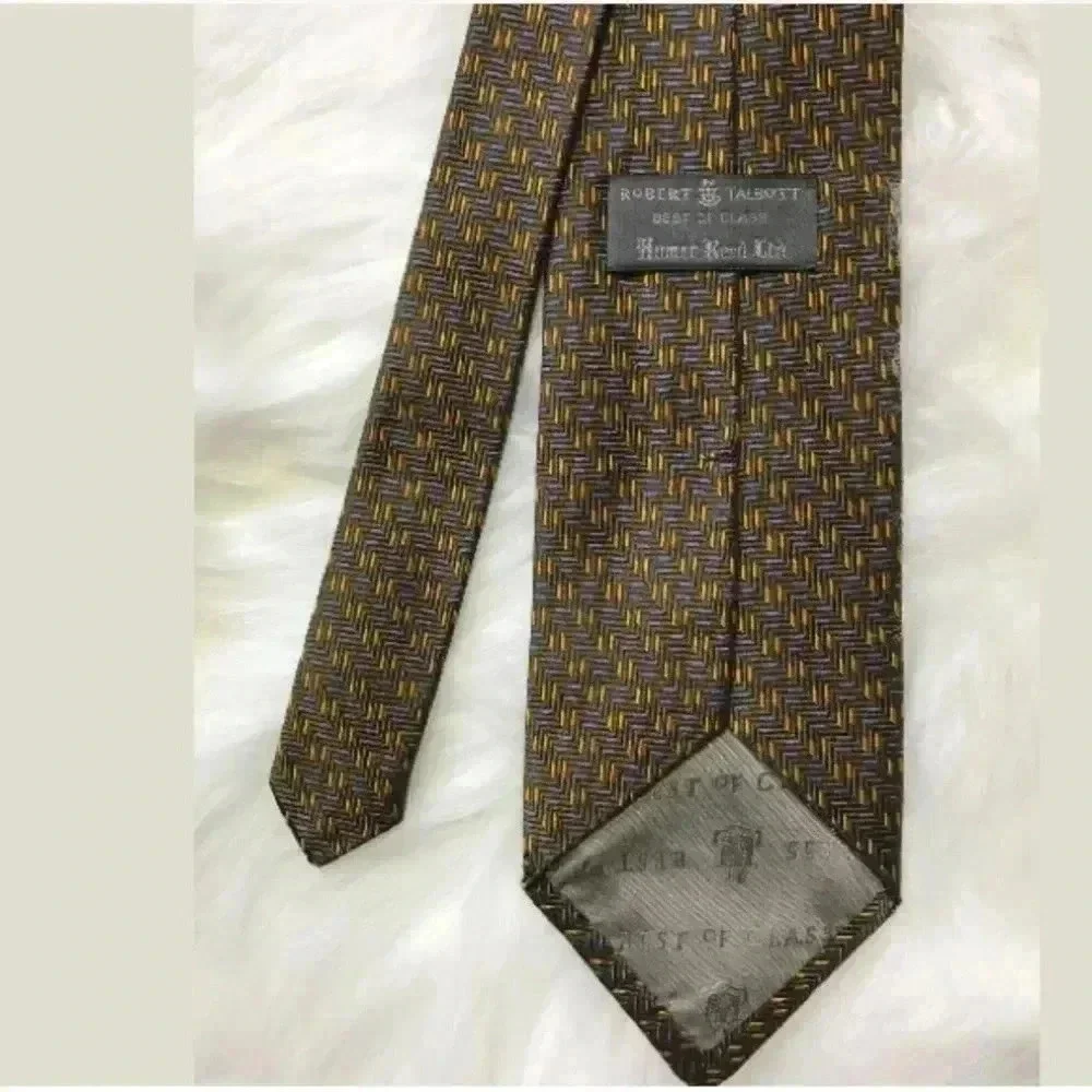 ☀️ 4/$25 Sale Robert Talbott Silk Tie Herringbone
